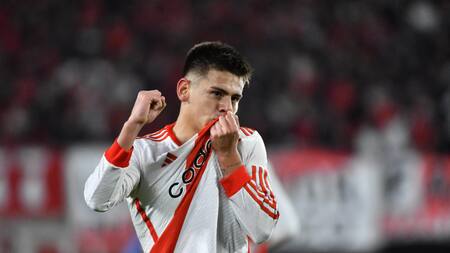 Claudio Echeverri; River vs Belgrano. Foto: NA