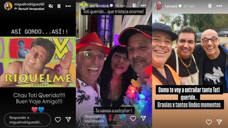 La despedida a Toti. Foto: Instagram.