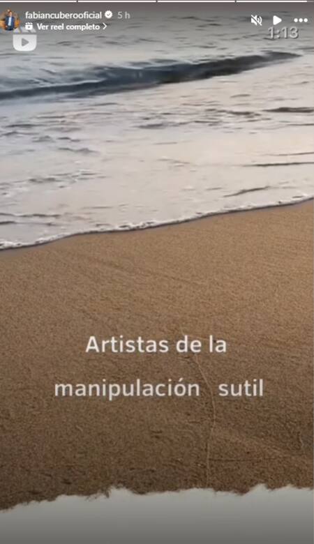 La indirecta de Fabián Cubero. Foto: captura