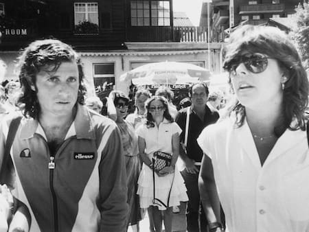 Una de las primeras fotos difundidas de Guillermo Vilas y Carolina de Mónaco. Foto: Pinterest.