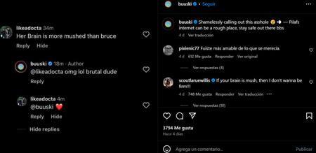 El enojo de Tallulah.