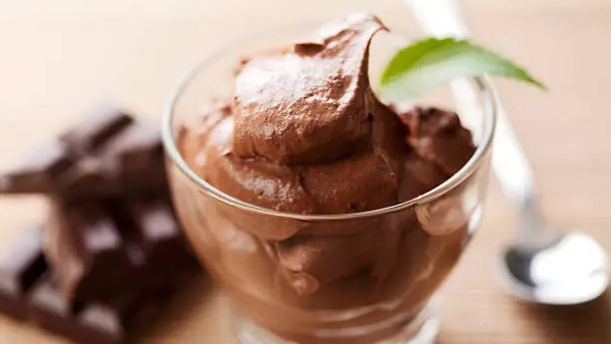 Postre de chocolate sin azúcar.