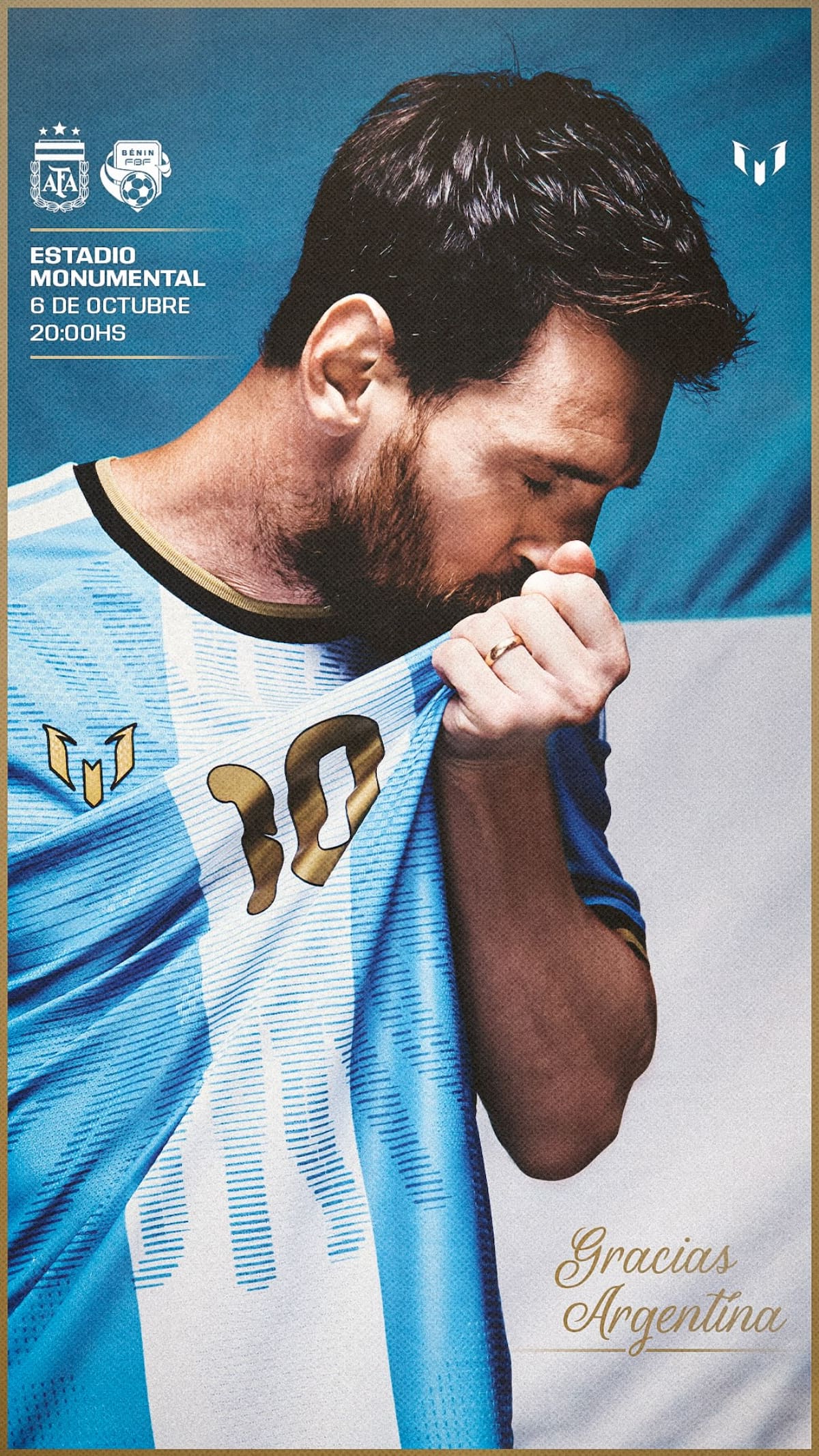 La última foto de Messi con la camiseta de la Selección.