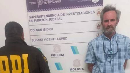 Detención de Leandro Luis Tulia, acusado de haber abusado de cuatro mujeres en el Yacht Club de Olivos. Foto: NA.