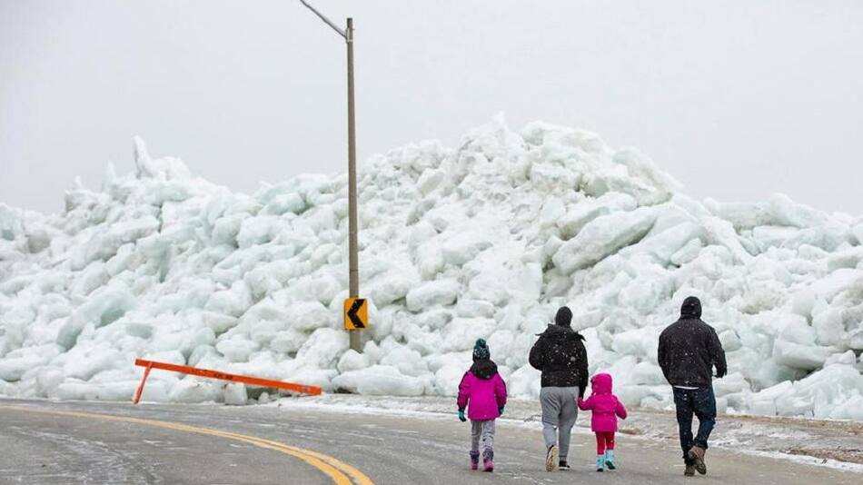 Tsunami de hielo en Estados Unidos y Canadá