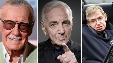 Charles Aznavour, Stan Lee, Stephen Hawking