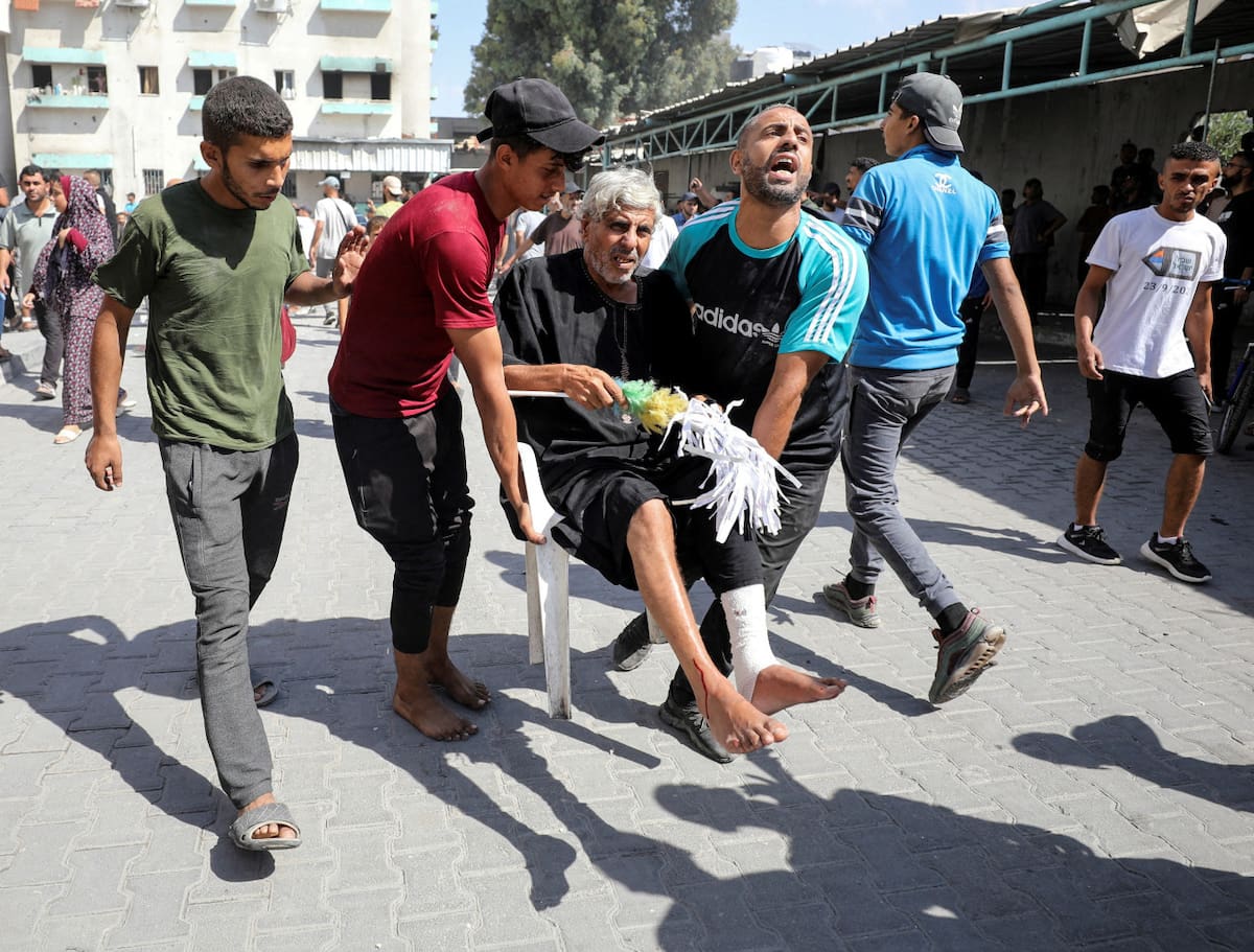 Heridos en Gaza por ataques de Israel. Foto: Reuters.