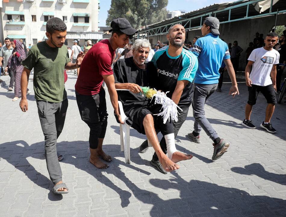 Heridos en Gaza por ataques de Israel. Foto: Reuters.