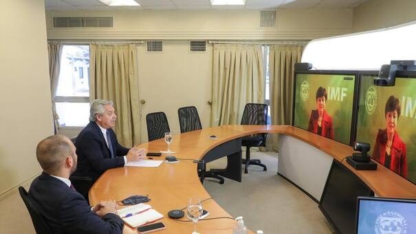 Alberto Fernández reconoció ante Georgieva el "problema inesperado" del rechazo del Presupuesto 2022