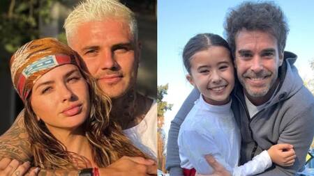 La China Suárez, Mauro Icardi y Nicolás Cabré apoyando a Rufina. Fotos: Instagram.