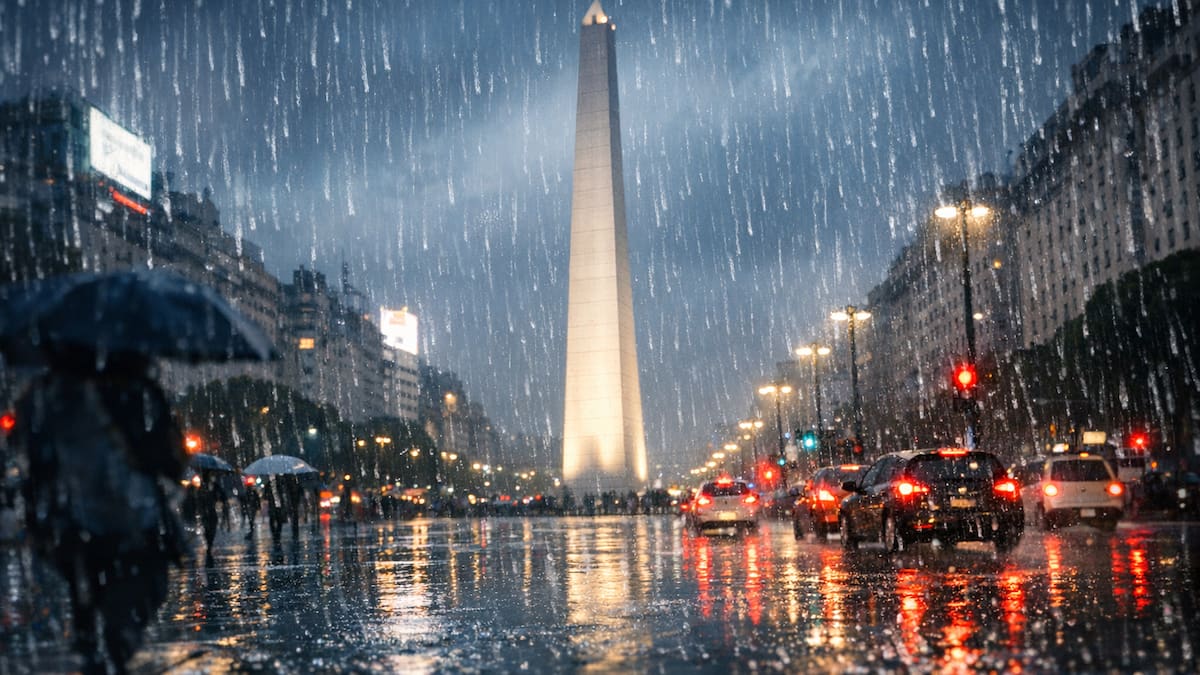 Alerta amarilla por tormentas fuertes en Buenos Aires.
