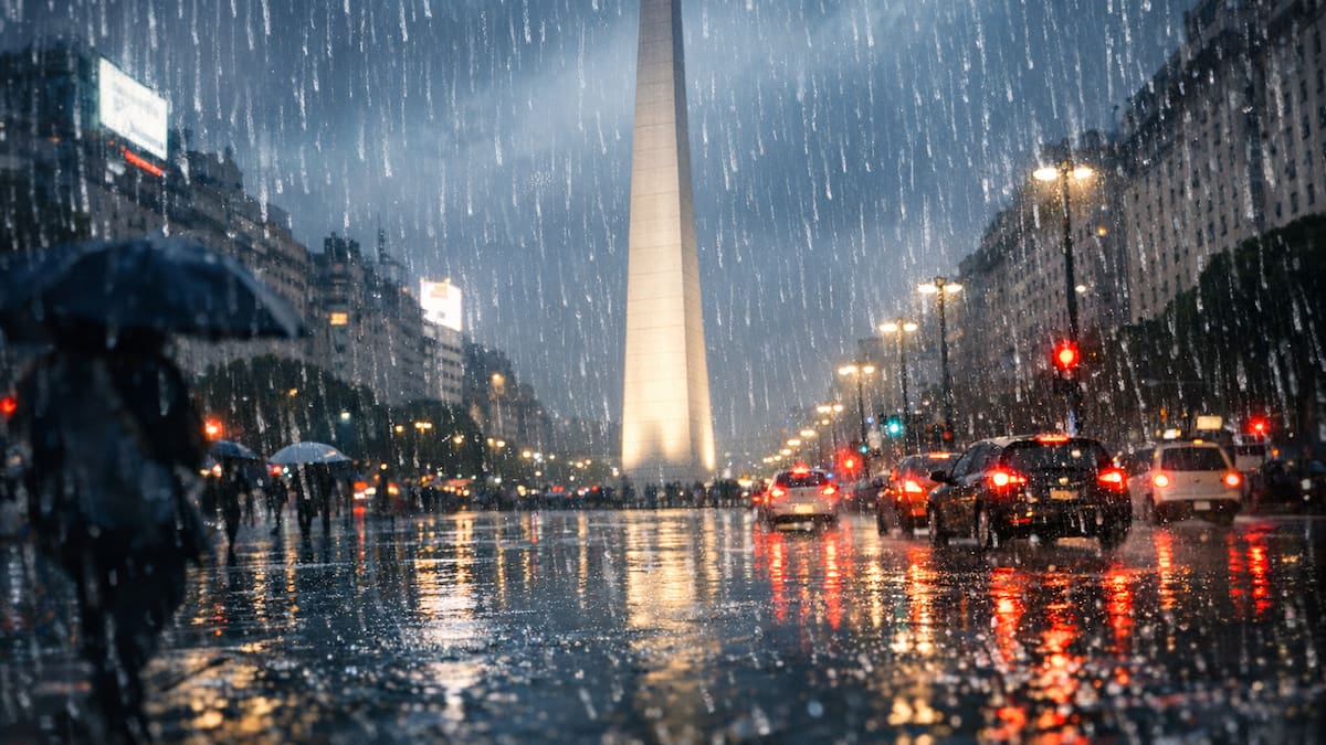 Se vienen tormentas fuertes y un frente frío: cuándo llega la lluvia y baja la temperatura en Buenos Aires, según el SMN