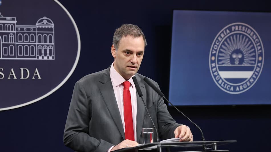 Manuel Adorni, vocero presidencial. Foto: Presidencia.