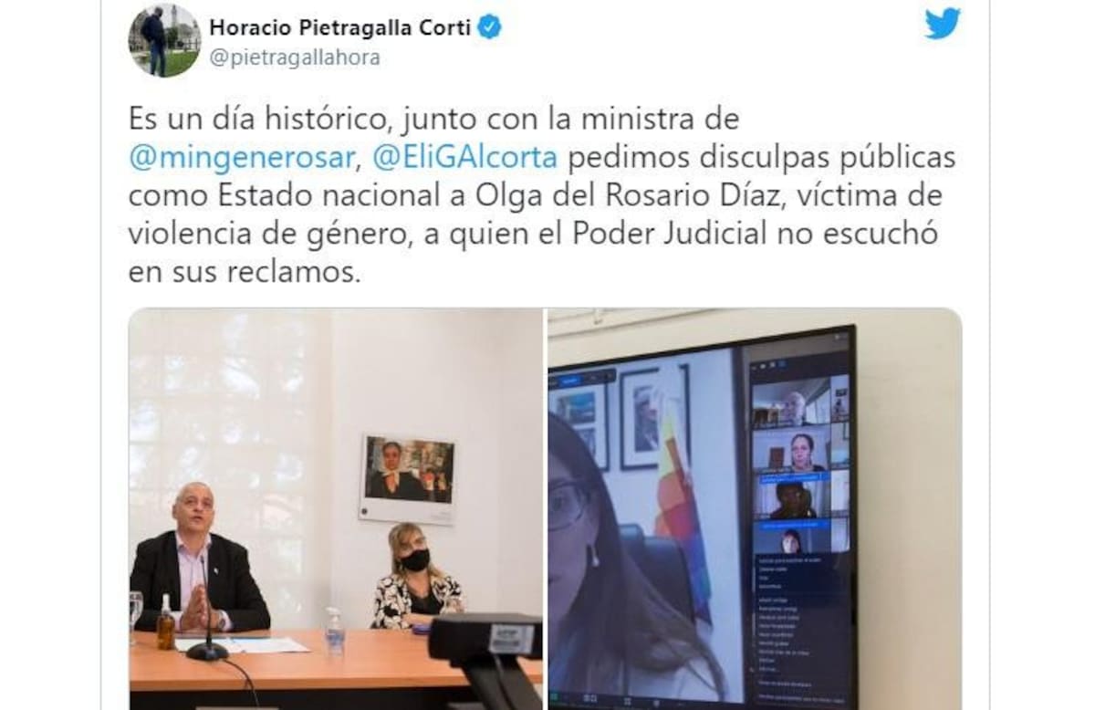 Horacio Pietragalla Corti, tweet