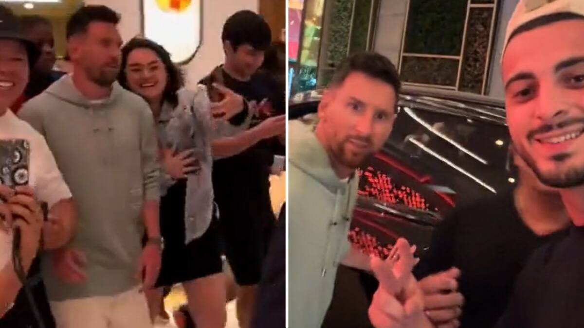 Lionel Messi y un tenso día de shopping. Foto: capturas.