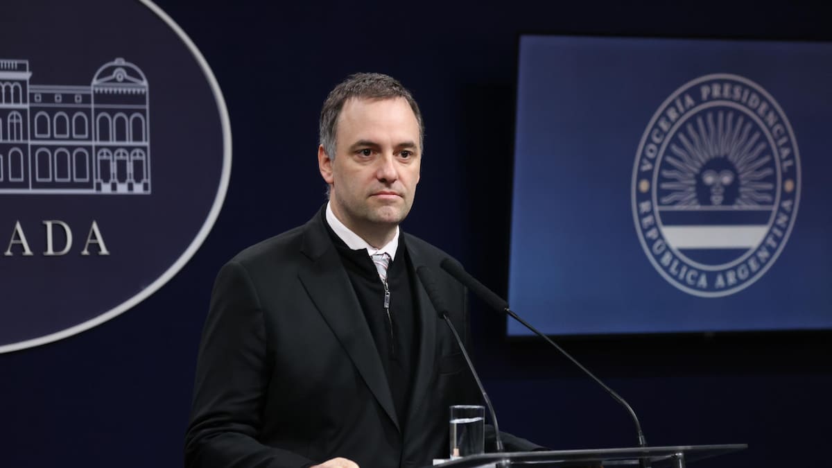 Manuel Adorni, vocero presidencial. Foto: Presidencia.