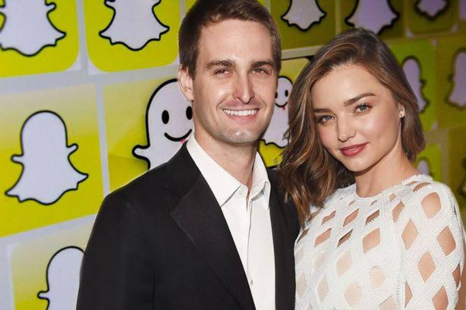 Evan Spiegel y Miranda Kerr