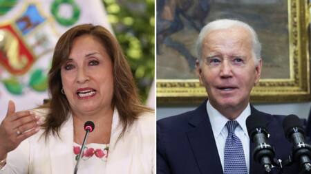 Dina Boluarte y Joe Biden. Foto: Reuters.
