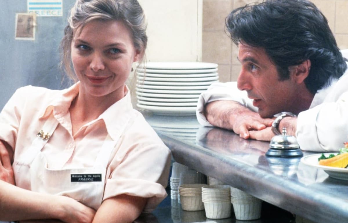 Frankie and Johnny, película romántica con Al Pacino y Michelle Pfeiffer