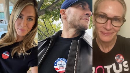 Los famosos fueron a votar. Fuente: Captura