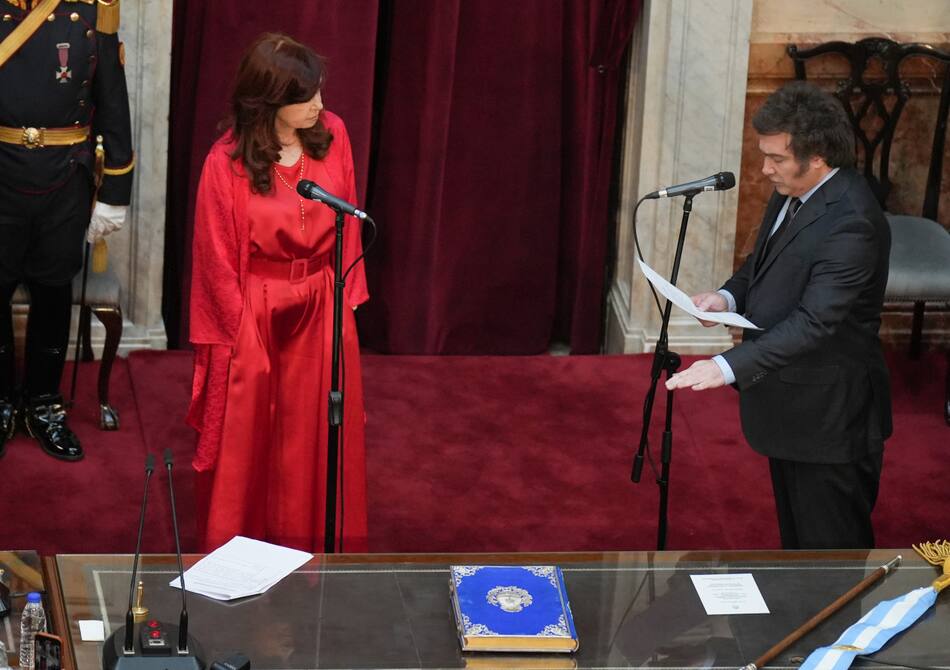 Asunción de Javier Milei. Foto: NA.