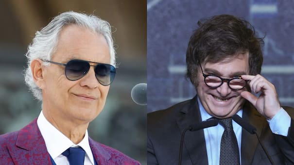 Recital de Andrea Bocelli en Casa Rosada: canapés, bruschettas y condecoración de Javier Milei al cantante italiano