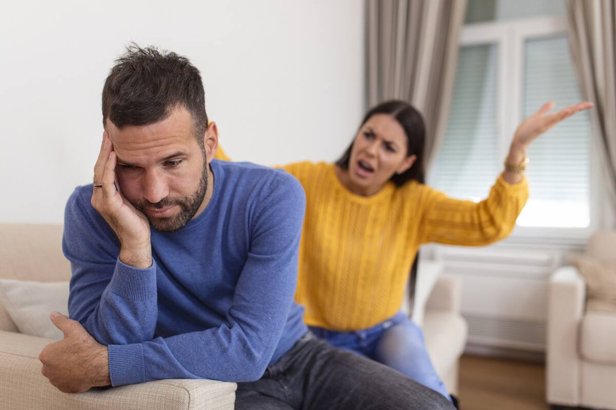 Pelea de pareja, convivencia. Foto Freepik