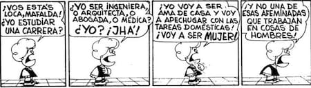 "Voy a ser mujer", Mafalda. Foto: Quino.