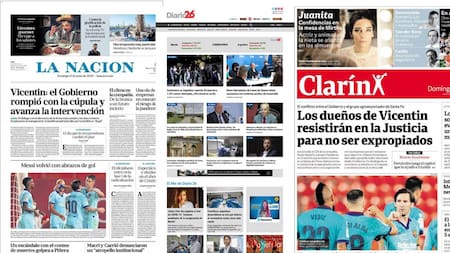 Tapa de diarios, diarios de Argentina, domingo 14 de junio de 2020