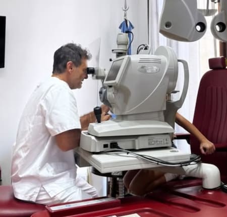 Camila Homs en su visita médica.