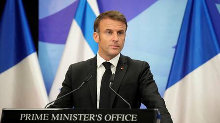Emmanuel Macron en Israel. Foto: REUTERS.