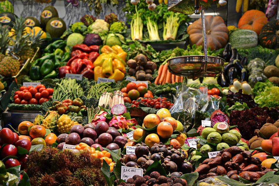 Frutas y verduras. Foto: Unsplash.