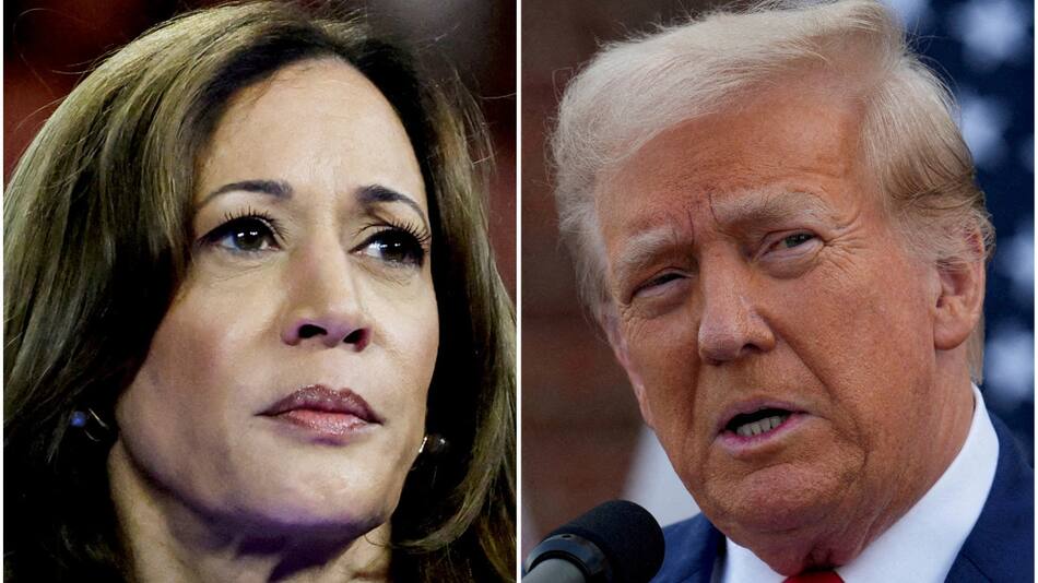 Donald Trump y Kamala Harris, los candidatos en las elecciones en EE.UU. Foto: Reuters.