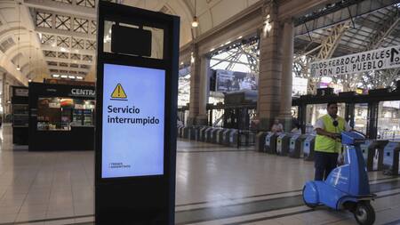 Paro de trenes. Foto: Télam