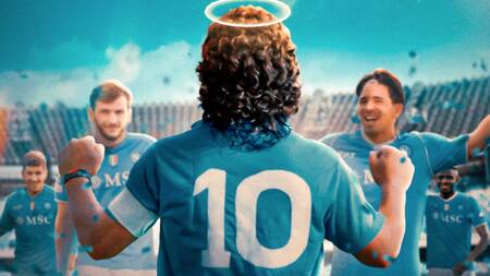 Homenaje del Napoli a Maradona. Foto: X Napoli