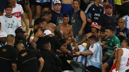 Incidentes en el Brasil - Argentina por Eliminatorias. Foto: REUTERS.