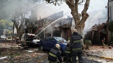 Explosión en Santa Fe. Foto: NA.