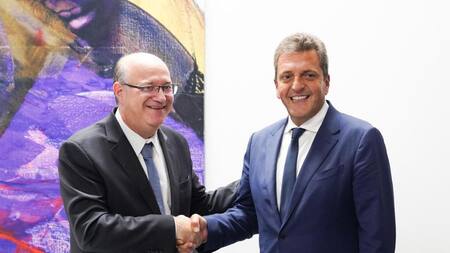 Sergio Massa con el presidente del BID, Ilan Goldfajn.