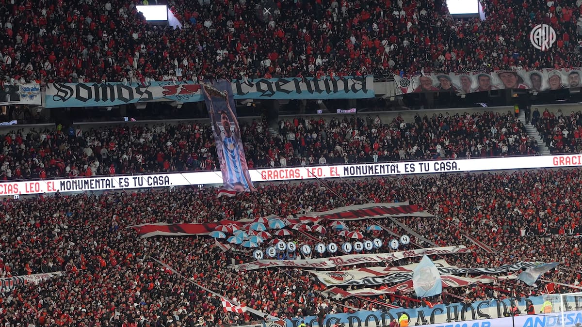 El homenaje de River a Lionel Messi.