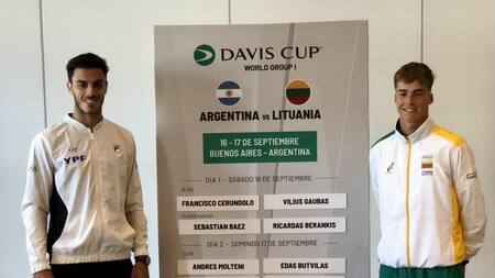 Sorteo Copa Davis entre Argentina y Lituania. Foto: @AATenis.