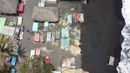 Se destruye un cementerio en Guatemala. Foto: captura video.