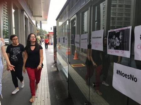 Escrache a Juan Darthés - San Pablo Brasil