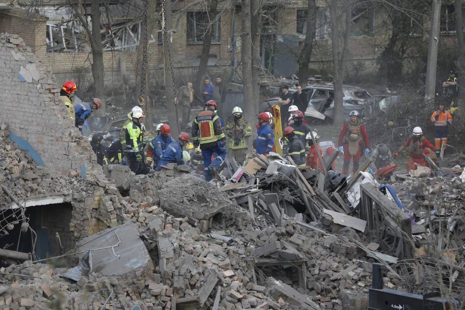Ataque de Rusia sobre Kiev. Foto: EFE.