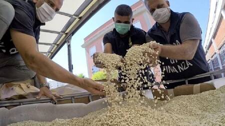 Mayor cargamento de Captagon requisado en Italia en julio de 2020