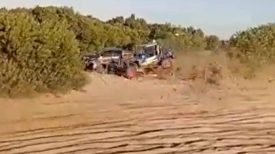 Momento del accidente. Foto: captura.