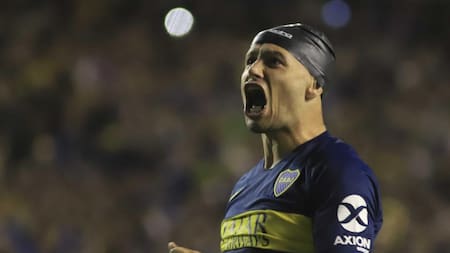 Festejo de Mauro Zárate en Boca (NA)