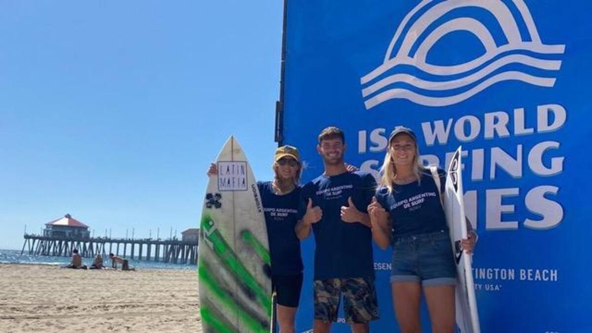 Equipo argentino en el Mundial de surf de California. Foto: Prensa.