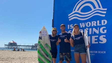Equipo argentino en el Mundial de surf de California. Foto: Prensa.