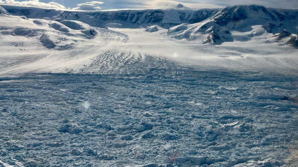El glaciar que colapsó en la Antártida.