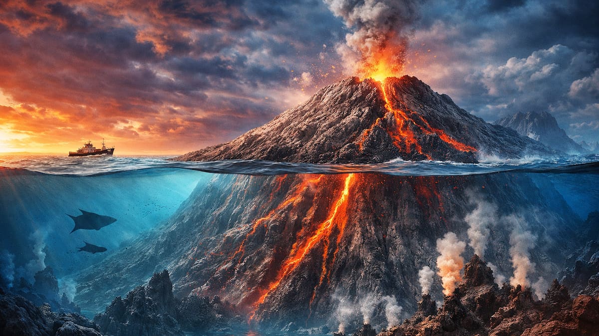 Macizo de Tamu, el supervolcán de 4.000 metros oculto en el fondo del Océano Pacífico.